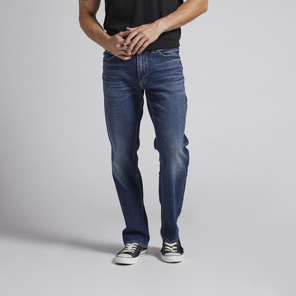 Silver Jeans Grayson Mens Indigo Blue Jeans Size W40/L34 Classic Fit Denim